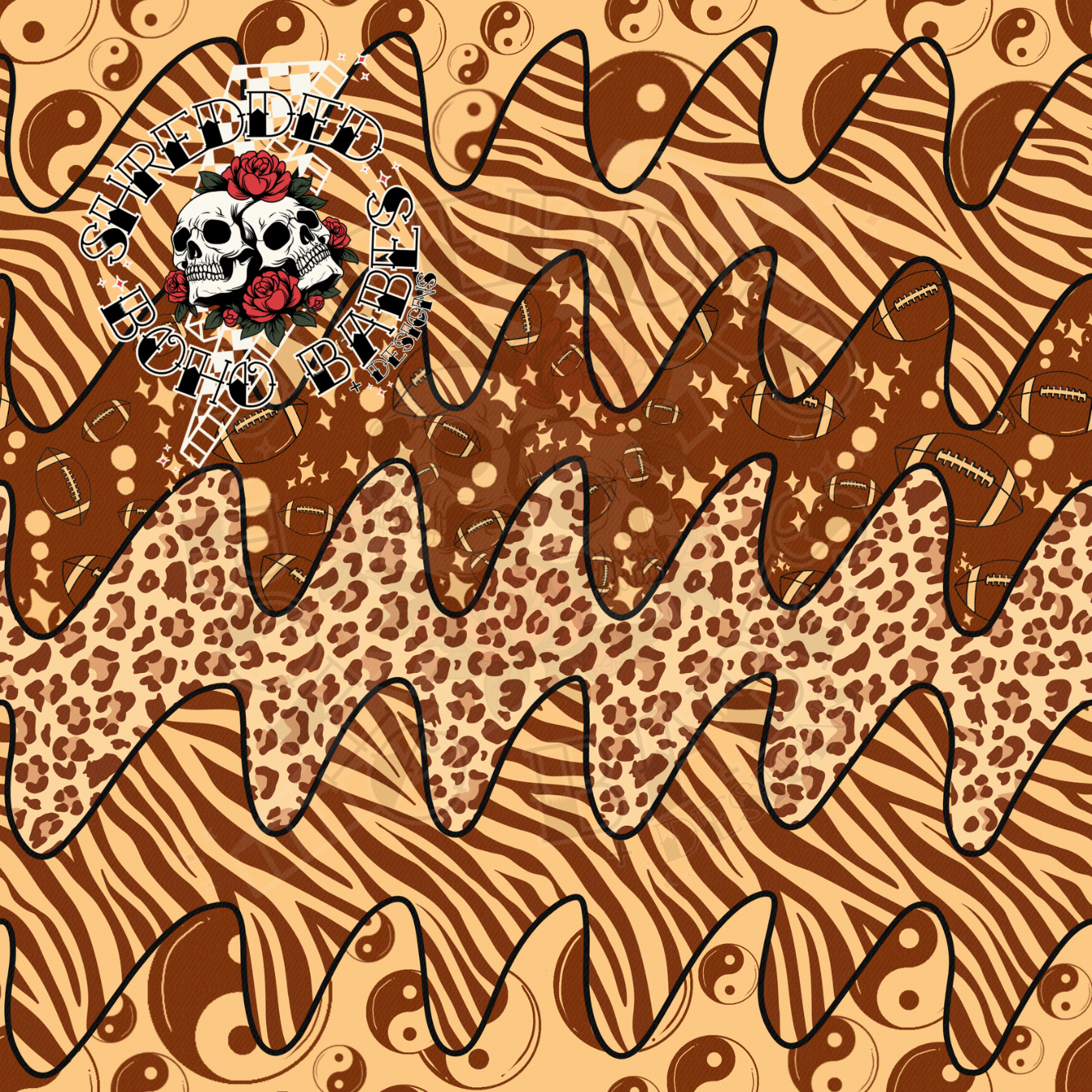 Football Yinyang Cheetah Seamless