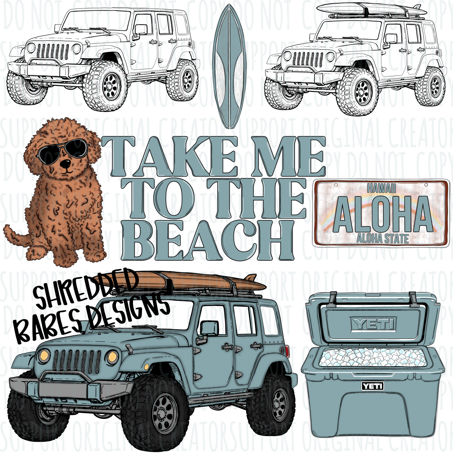 Take Me To The Beach Clipart Bundle