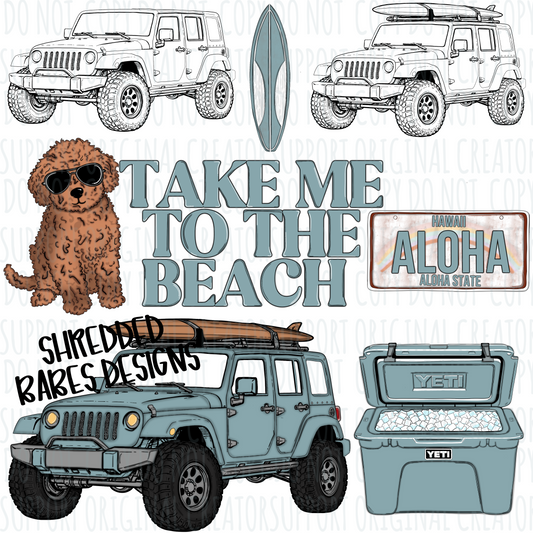 Take Me To The Beach Clipart Bundle