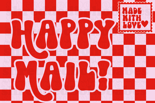 Happy mail -red/pink