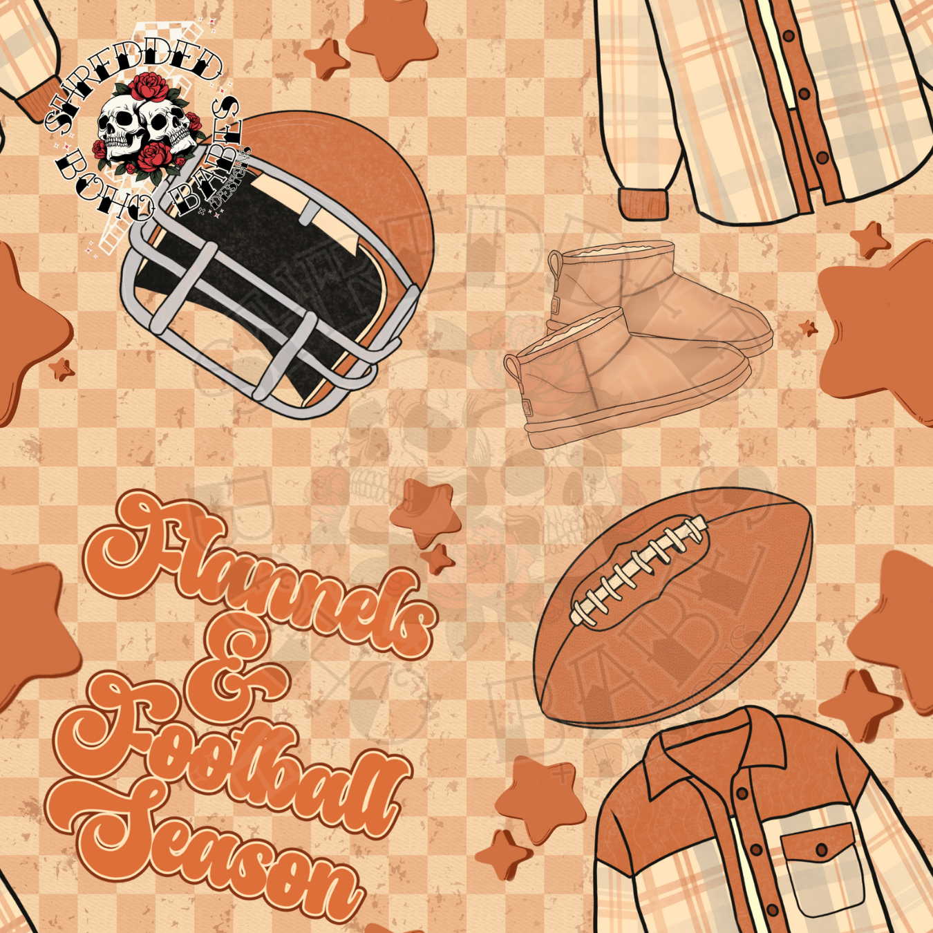 Flannels & Football Seamless (Girls Version)