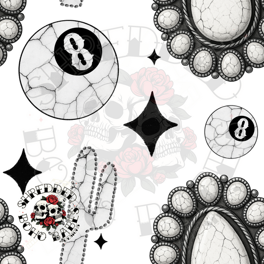 Western 8 Balls Seamless