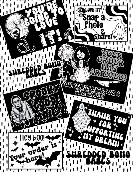 Premade Halloween Package Label Set of 6