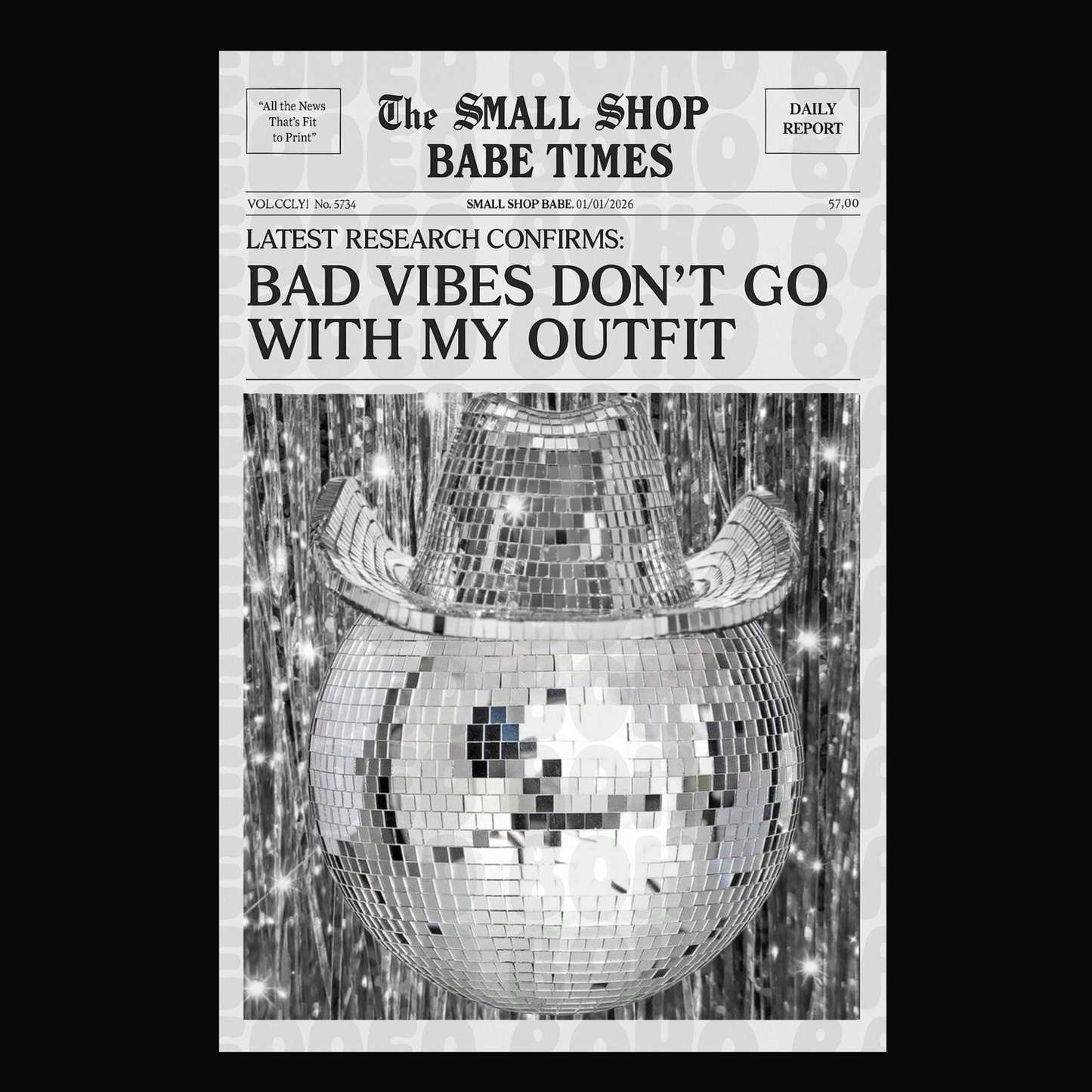 Small Shop Babe Newspaper PNG